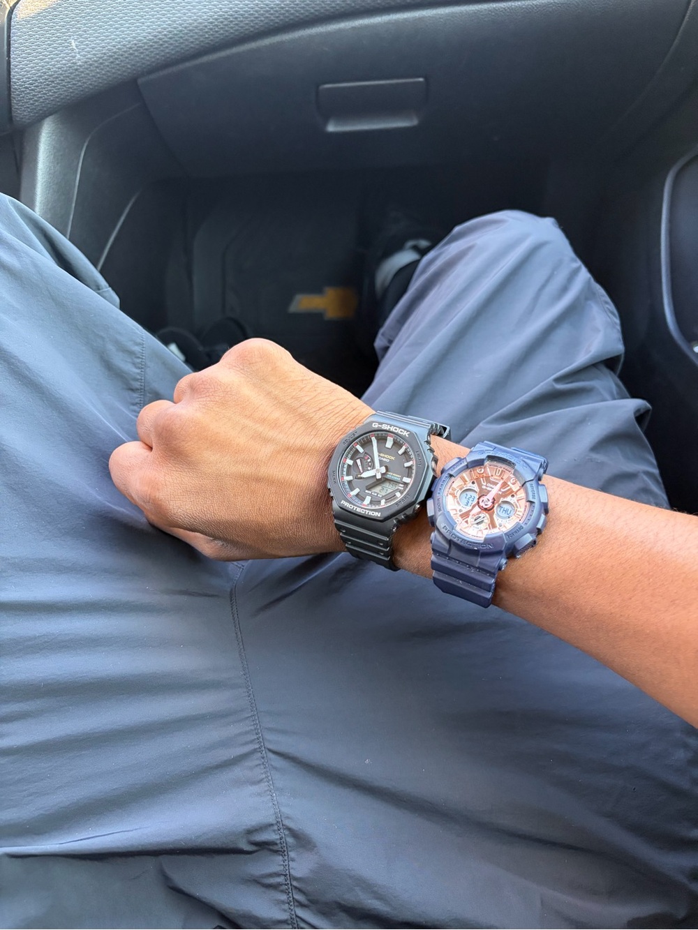 G-Shock Dual Set – Black and Navy Blue Resin Watches